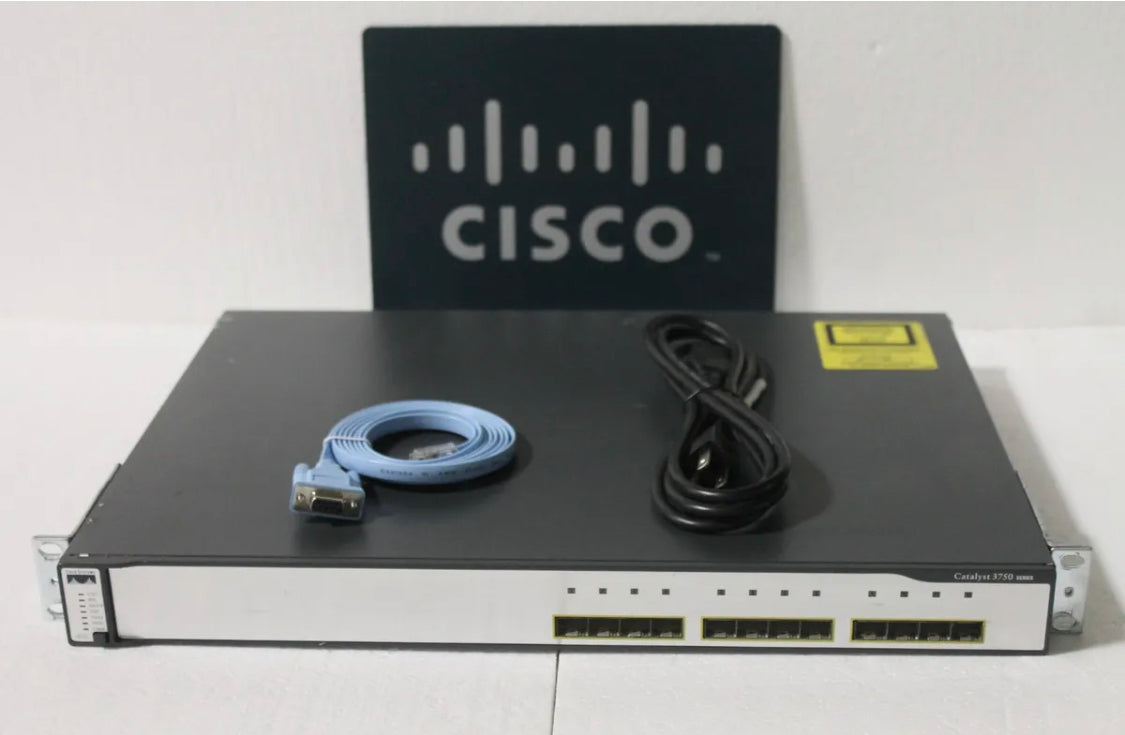 Cisco WS-C3750G-12S-S 12 SFP Ports Gigabit Switch 3750G-12S-S