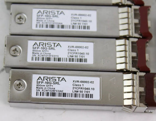 Arista SFP-10G-SRL LC MMF 100m 10Gig SFP+ 850nm Transceiver Genuine!