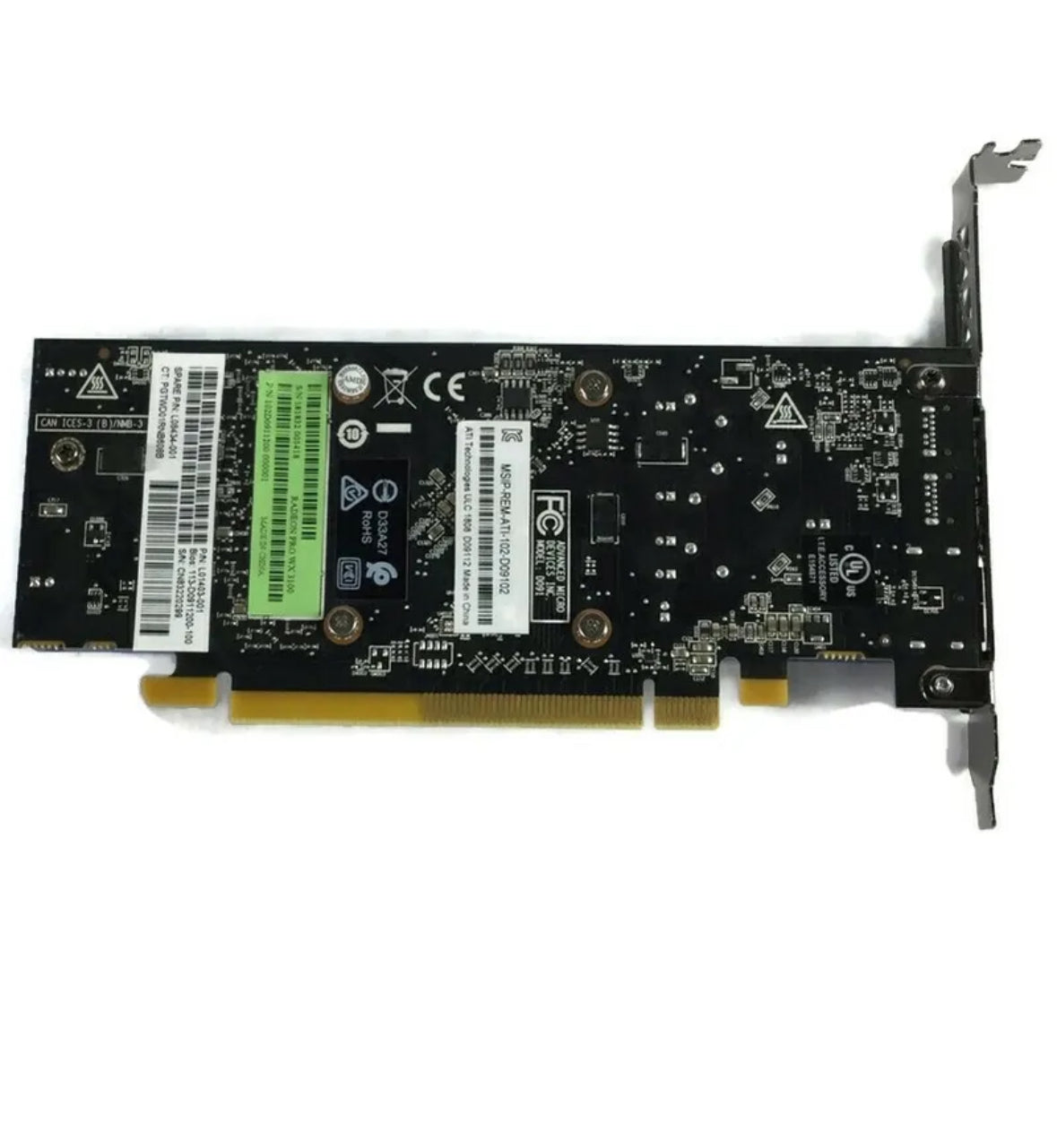 HP L08434-001 AMD Radeon Pro WX 3100 4GB Mini/Standard DP Video Graphics Card