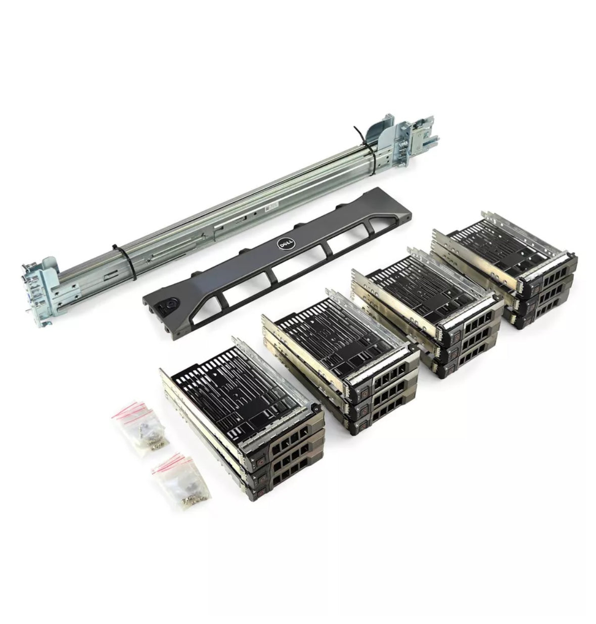 Dell PowerEdge R720xd / R730xd 12B Upgrade Kit: Sliding Rails + Bezel + Caddies