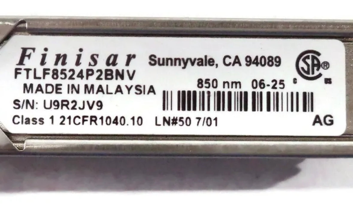 Finisar FTLF8524P2BNV 4Gbps SW SFP+ 850nm Transceiver Modules