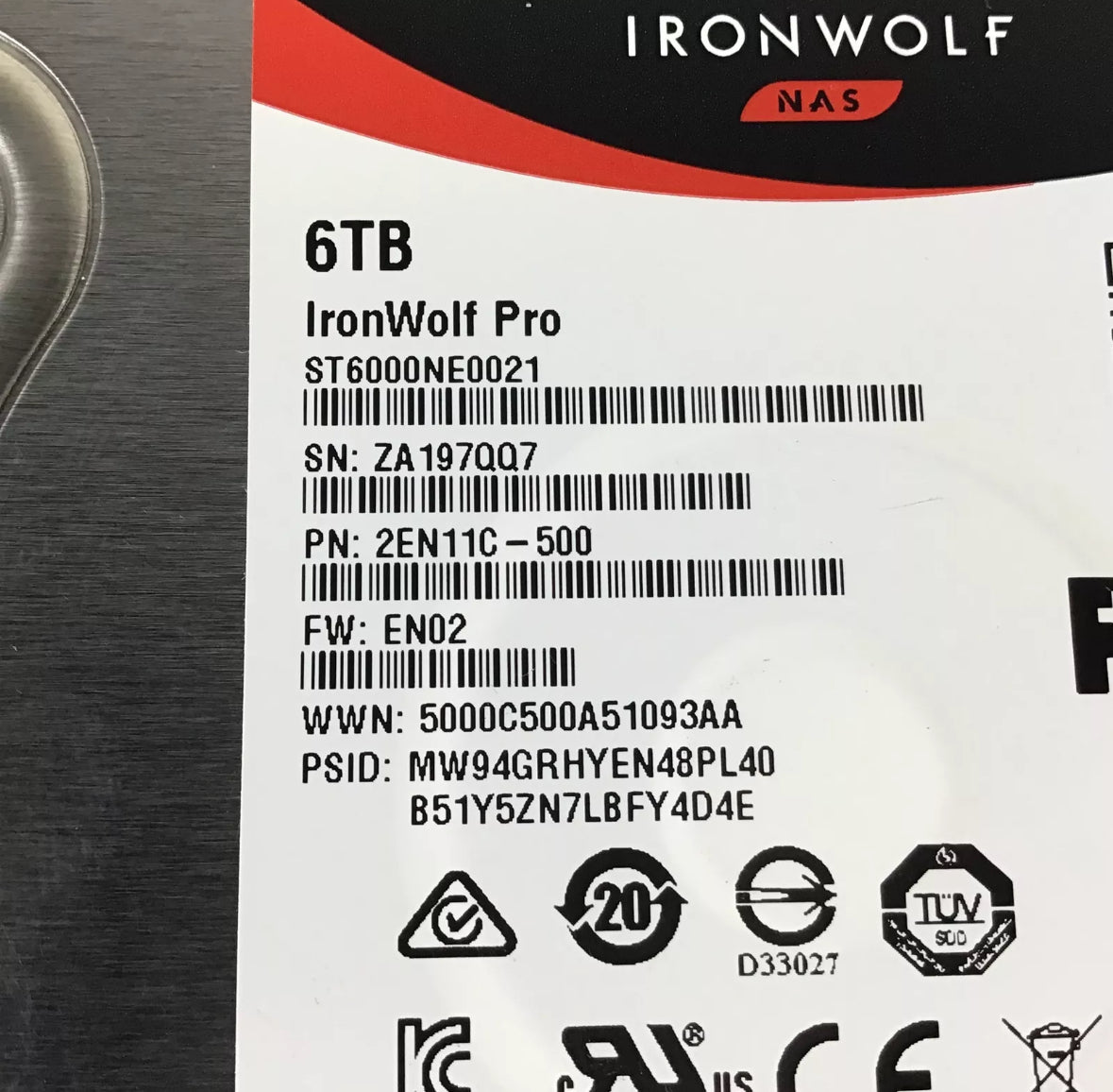 Seagate IronWolf Pro 6TB NAS 3.5" SATA III 7.2K RPM ST6000NE0021 HDD Hard Drive