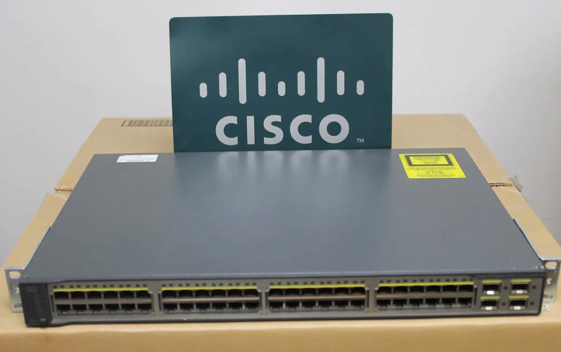 Cisco Catalyst WS-C3750V2-48PS-S 48-Port PoE Switch WS-C3750-48PS-S LATEST VER