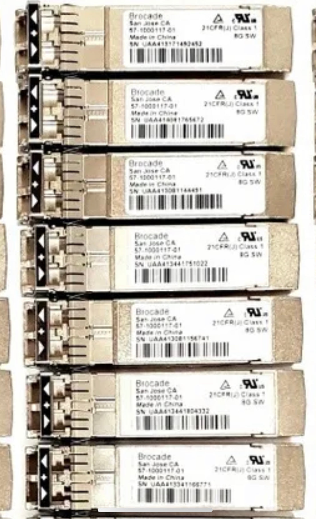 Brocade 8Gb Fiber Channel Shortwave SFP+ Transceiver XBR-000163 57-1000117-01