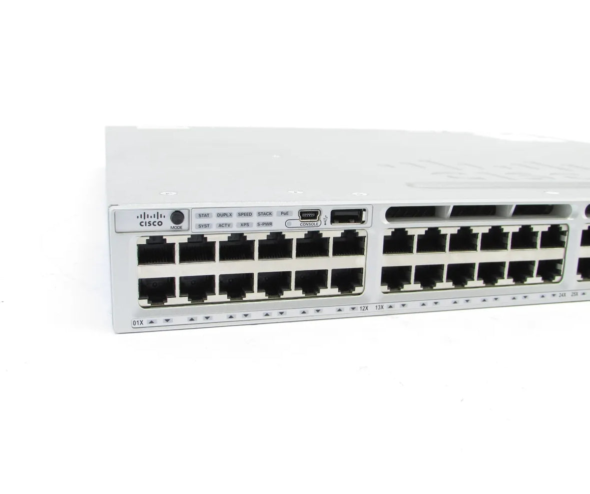 Cisco Catalyst WS-C3850-48F-S V07 48 Port PoE+ Gigabit Ethernet Switch