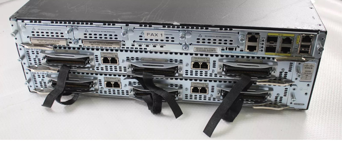 Cisco High Density Analog VoIP Gateway VG350 /w*2 SM-D-72FXS modules *2 PSUs