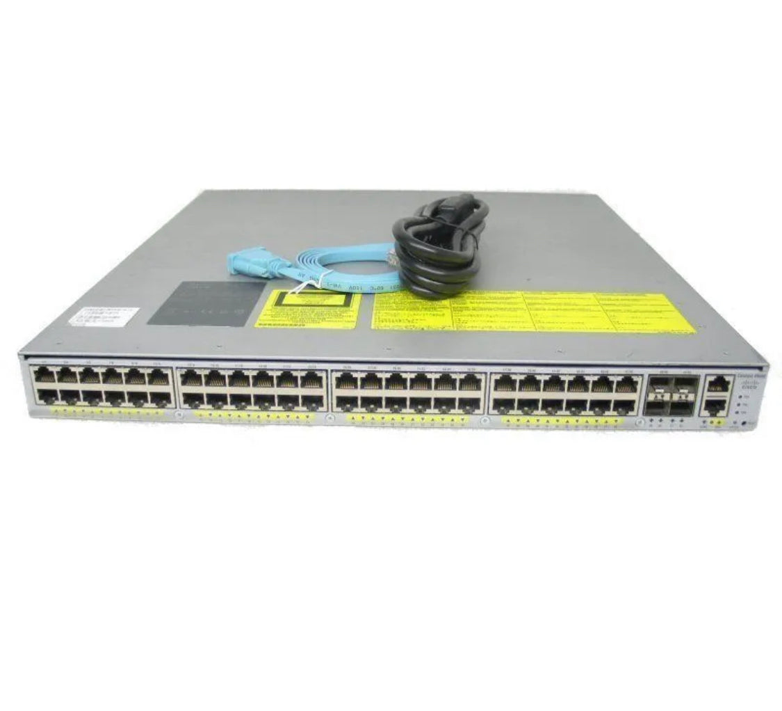 Cisco Catalyst 4948 WS-C4948E 48 Port Giga Switch - DUAL AC POWER