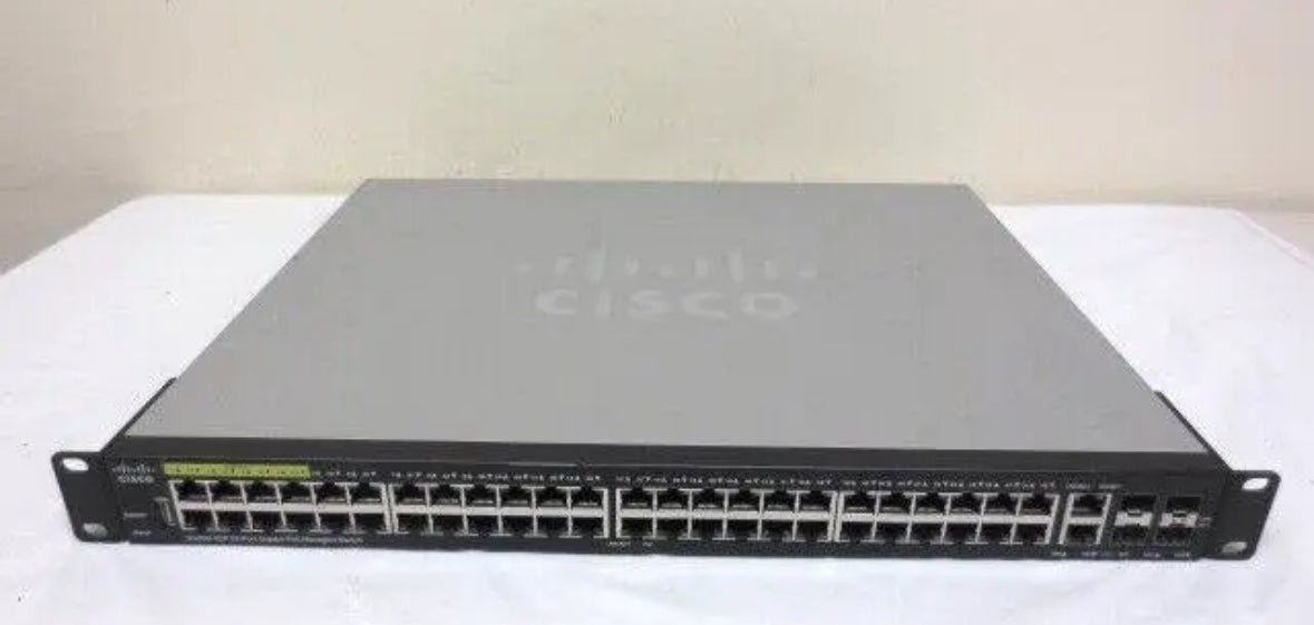 Cisco SG350-52P-K9 52port Gigabit Managed Switch + Rack Mount Ears