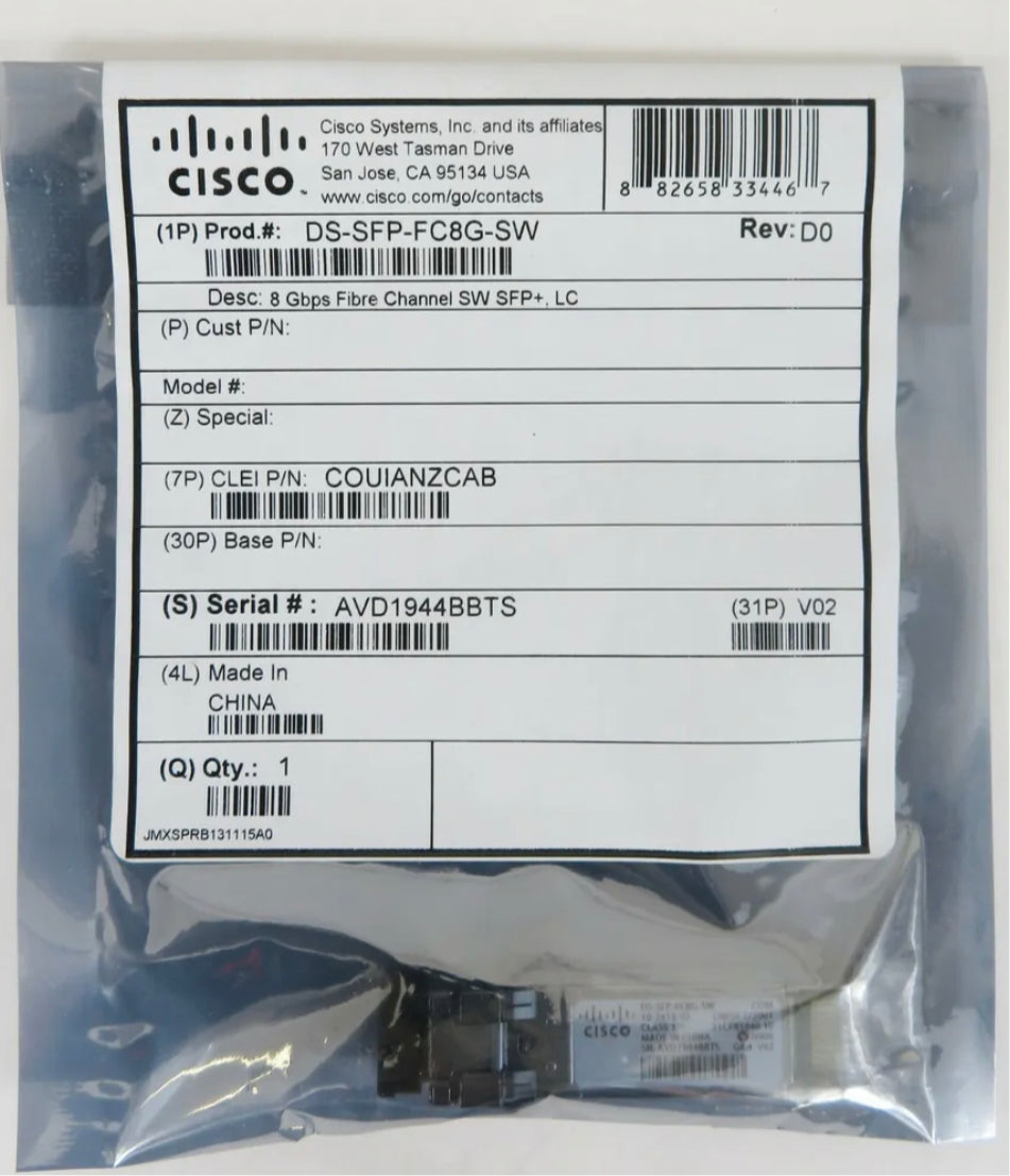 New DS-SFP-FC8G-SW - Cisco SFP for MDS 9000