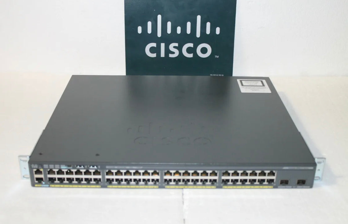 Cisco WS-C2960X-48FPD-L 48 POE+ GE+2 10G SFP+, LAN BASE (740W)