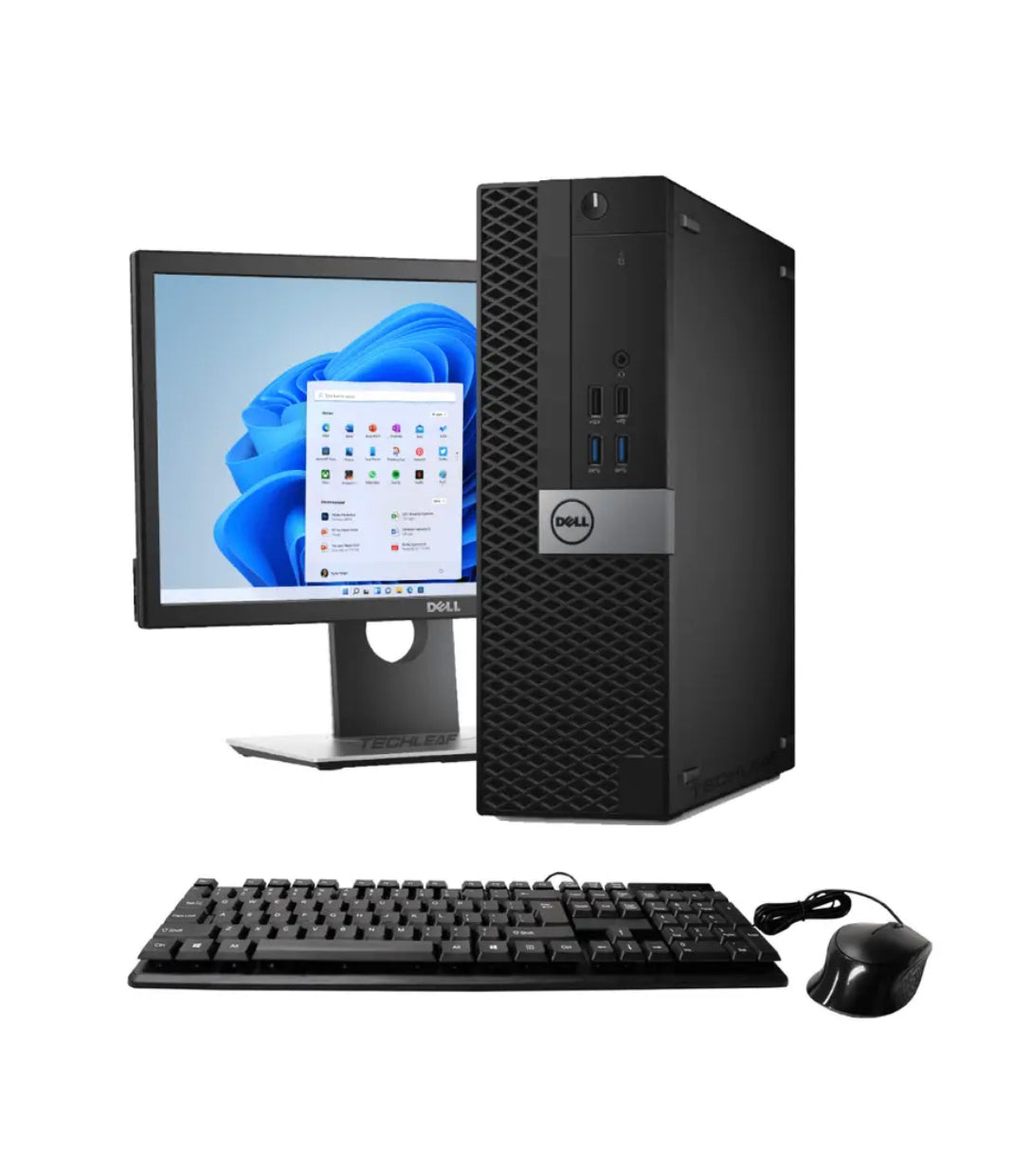 Dell Desktop Computer PC i7, With 16GB RAM, 500GB HD SINGLE 24" LCD monitor, Windows 10