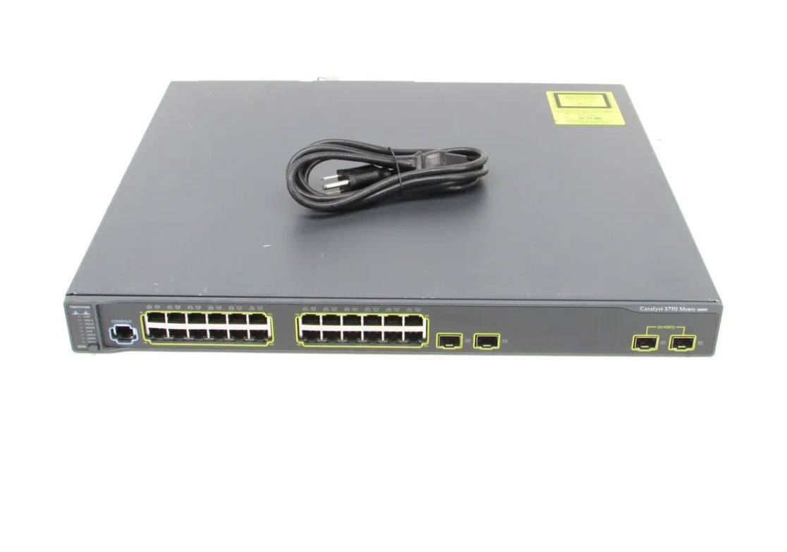 Cisco ME-C3750-24TE-M V05 Catalyst 3750 24-Port SFP RMK Ethernet Switch C4