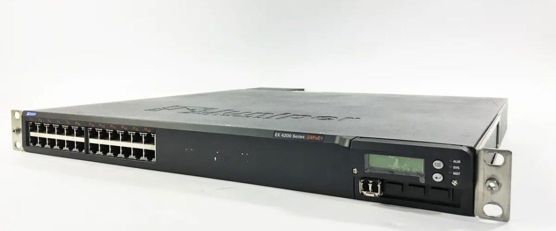 Juniper EX4200-24PX EX 4200 Series 24 Port PoE+ Gigabit Switch w/ 1x SFP