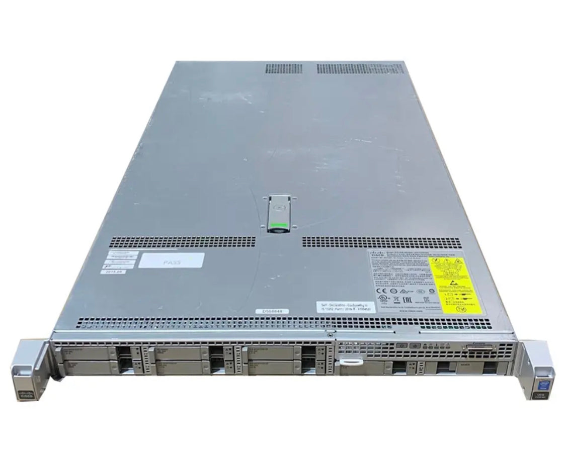 Cisco 1U UCS C220 M4 Server 8 Bay SFF MRAID 12Gbps 2GB Cache RAID w/ BBU 2x PSU