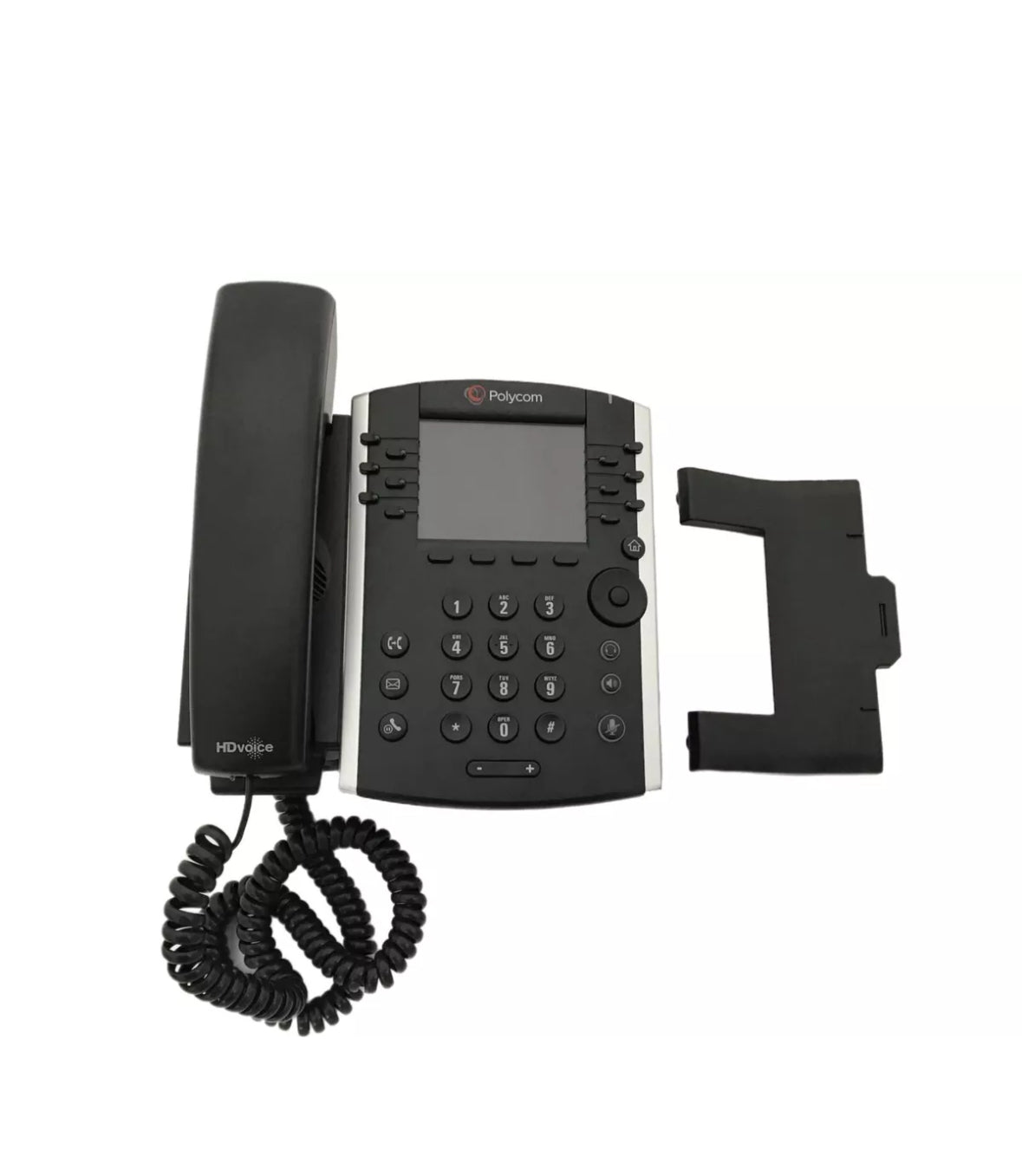 Polycom Color Polycom VVX411 Color 1G Desk Phone 3 Way w/Handset & StandPOE VOIP Sky ...
