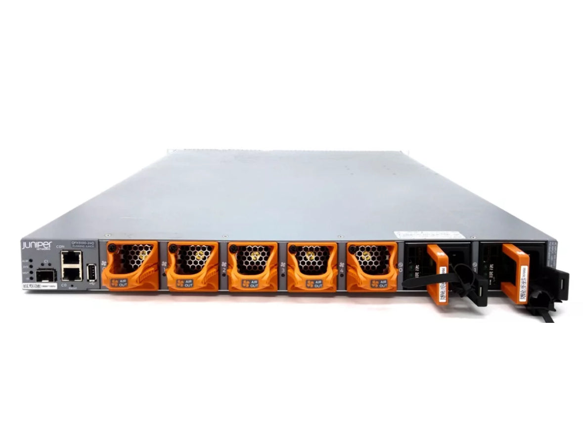 Juniper QFX5100-24Q-AFO 24x QSFP+ Ports Ethernet Switch 2x JPSU-650W-AC-AFO