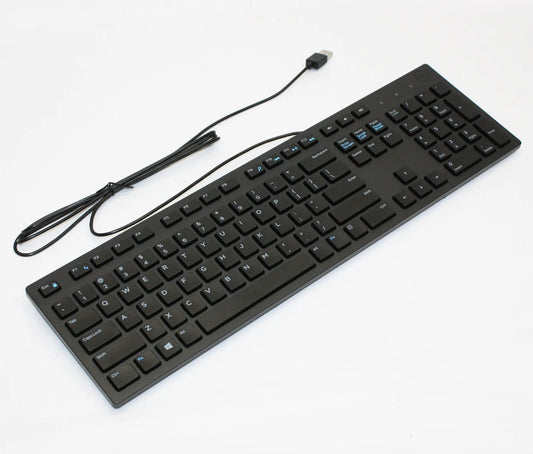 Dell KB216 Slim Black USB Wired Desktop Keyboard Standard 104 Key QWERTY