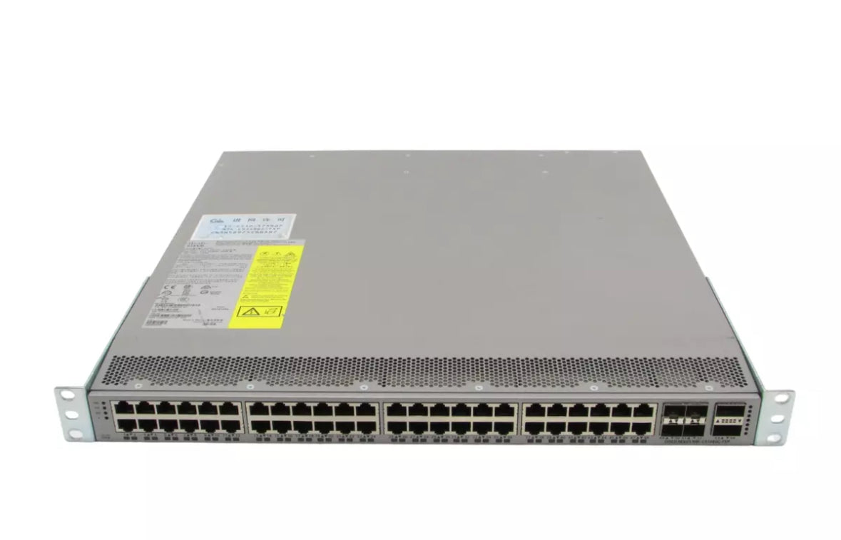 Cisco N9K-C9348GC-FXP V02 48-Port 100M/1G BASE-T 4x 1/10/25G SFP28 2x 40G Switch Dual PE power