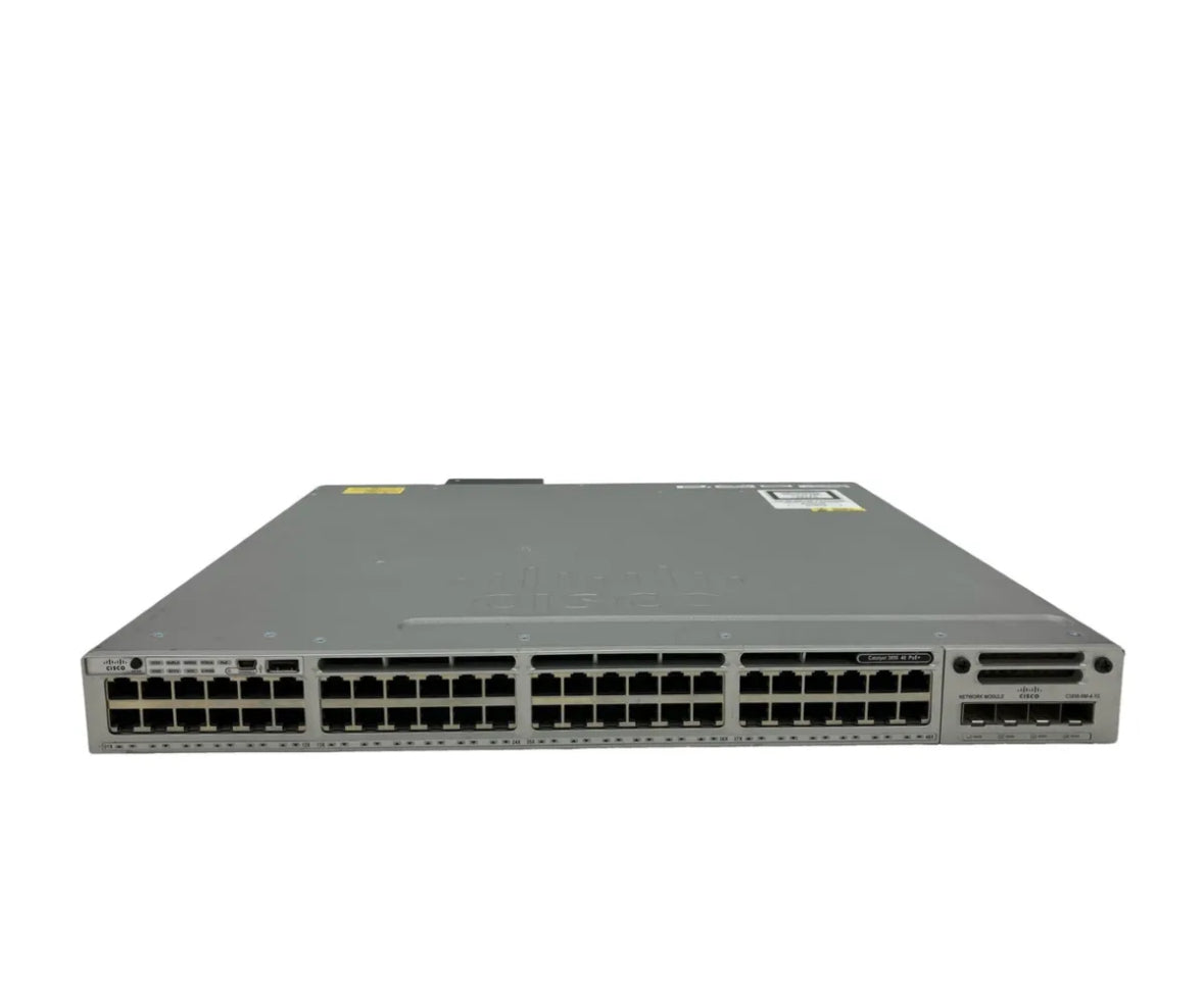 Cisco WS-C3850-48F-E 3850 Switch 48 1GE RJ-45 PoE Ports, 1x 1100WAC, IP Services