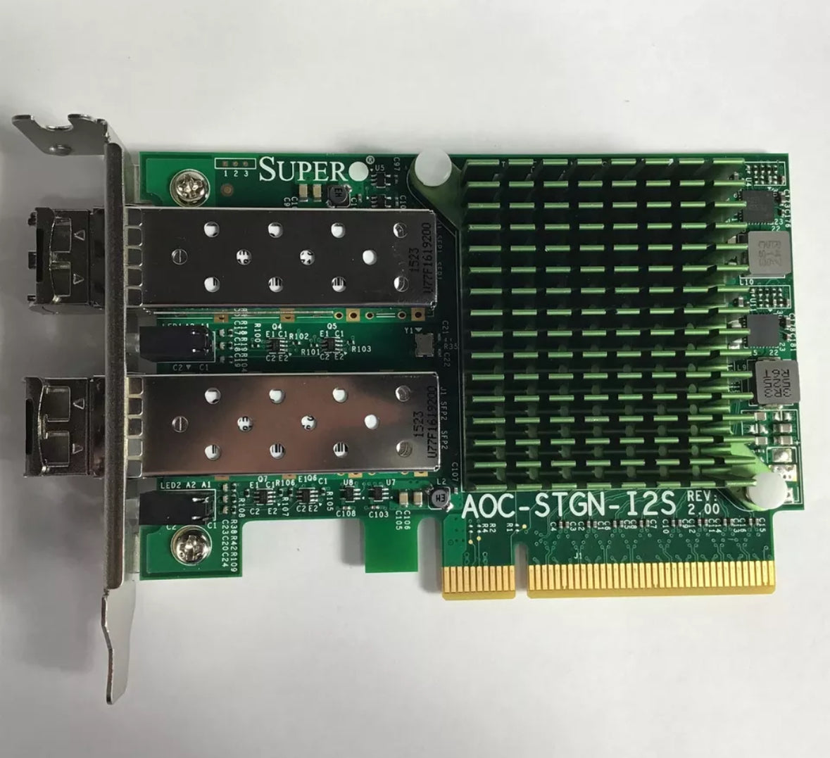 SuperMicro AOC-STGN-I2S Dual Port 10GB SFP+ Adapter Card w/ 2x SFP-10G-SR-C