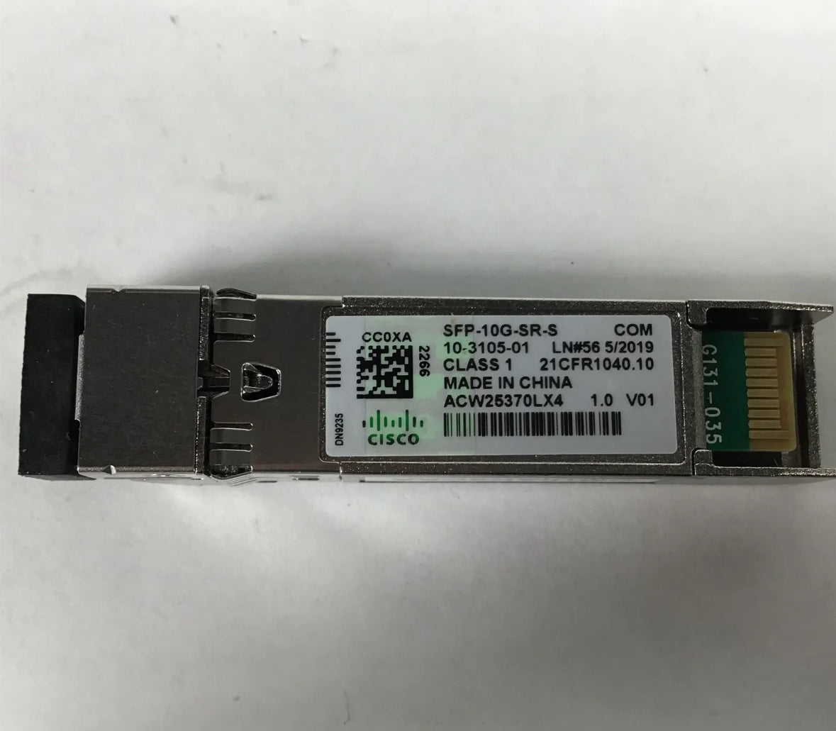 Cisco SFP-10G-SR-S 10-3105-01 V01 10GBASE SR SFP+ Module w/ Hologram