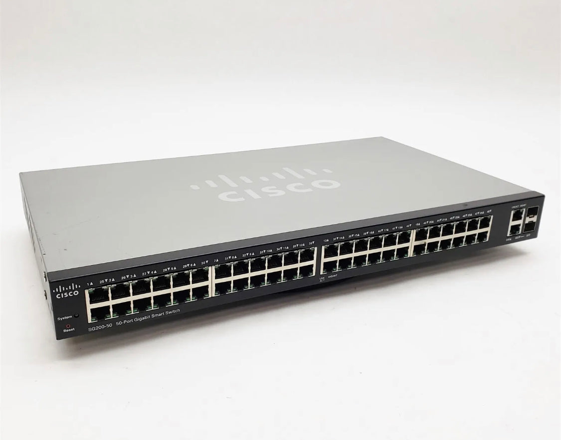 Cisco Small Business SG200-50 50-Port Gigabit Smart Switch Network SLM2048T