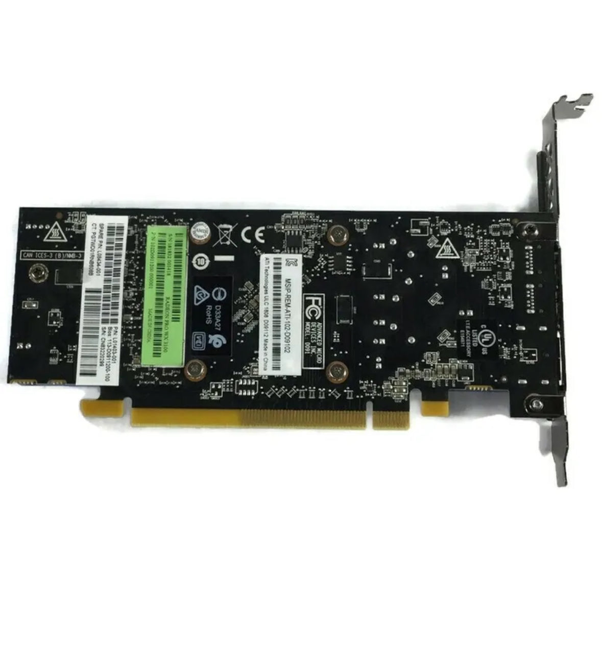 HP L08434-001 AMD Radeon Pro WX 3100 4GB Mini/Standard DP Video Graphics Card