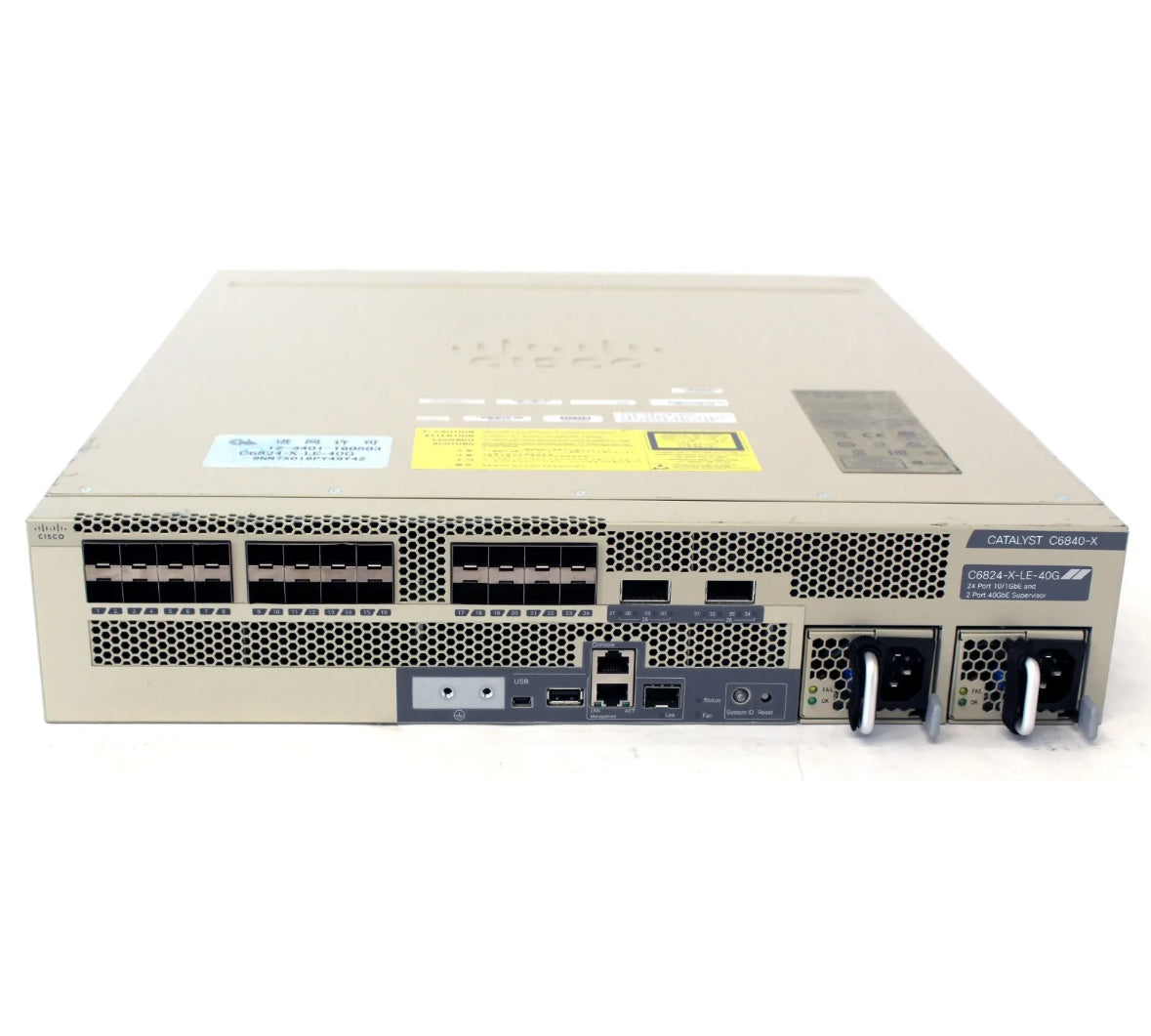 Cisco C6824-X-LE-40G Catalyst 6824-X-Chassis 2 x 40G Dual C6840-X-750W-AC Power