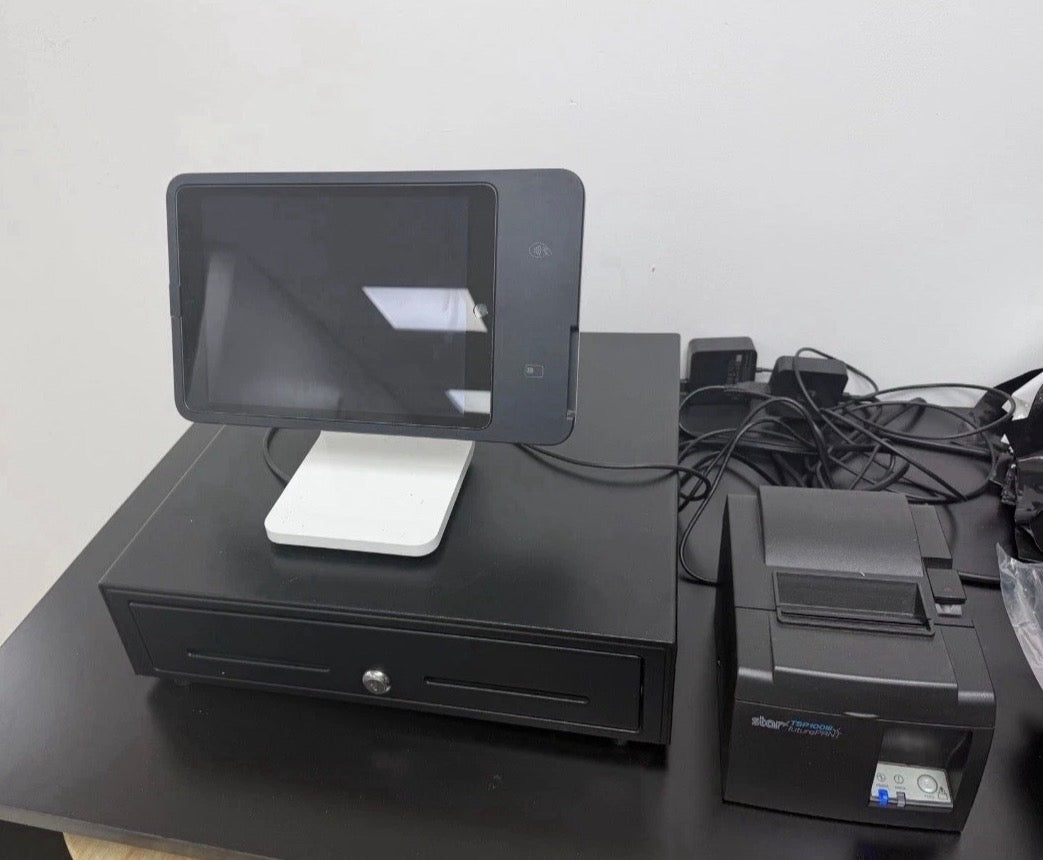 Square Stand POS System with iPad, Stand, Cash Drawer & Receipt Printer