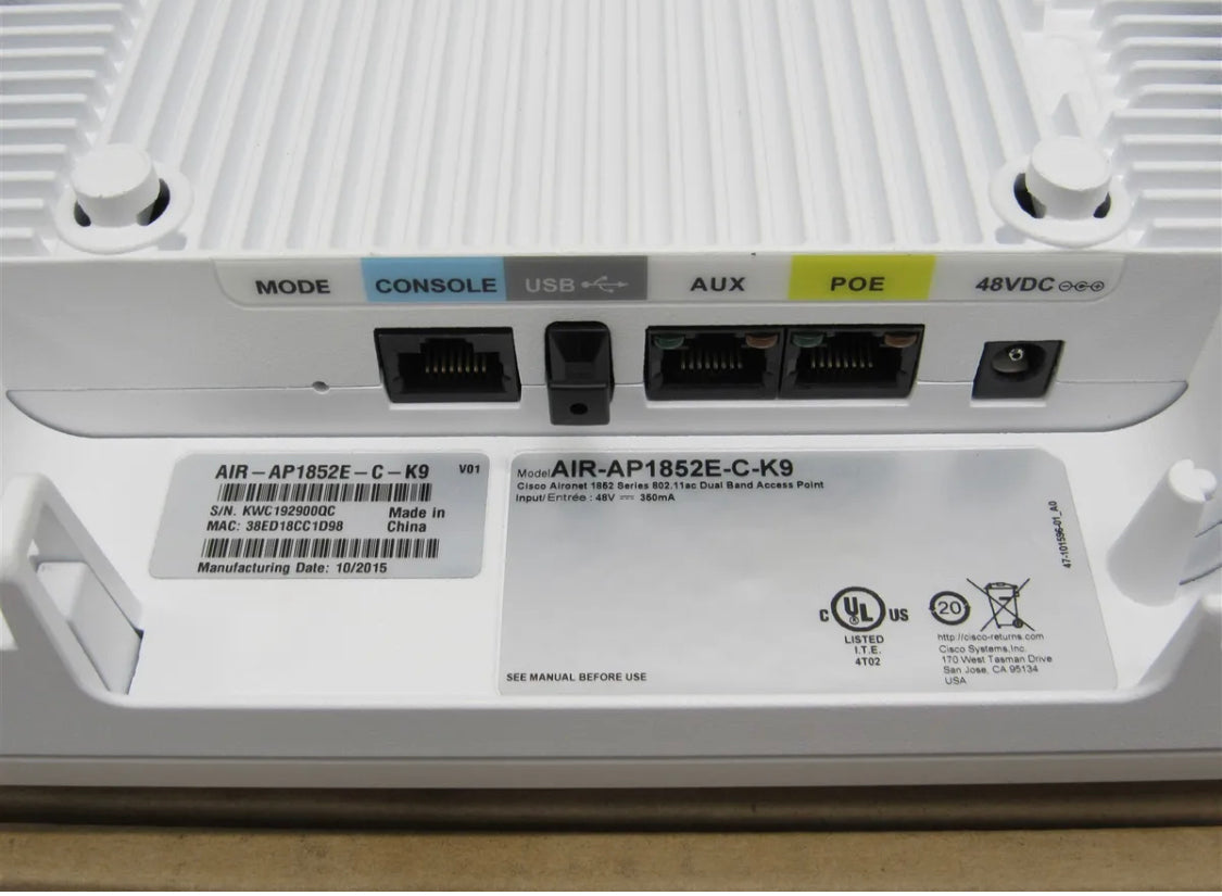 NEW Cisco AIR-AP1852E-C-K9 Dual-band, controller-based 802.11a/g/n/ac