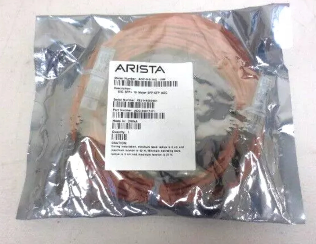 AOC-S-S-10G-3M Arista 3 Meter Networks Compatible 10G SFP+ Active Optical Cable