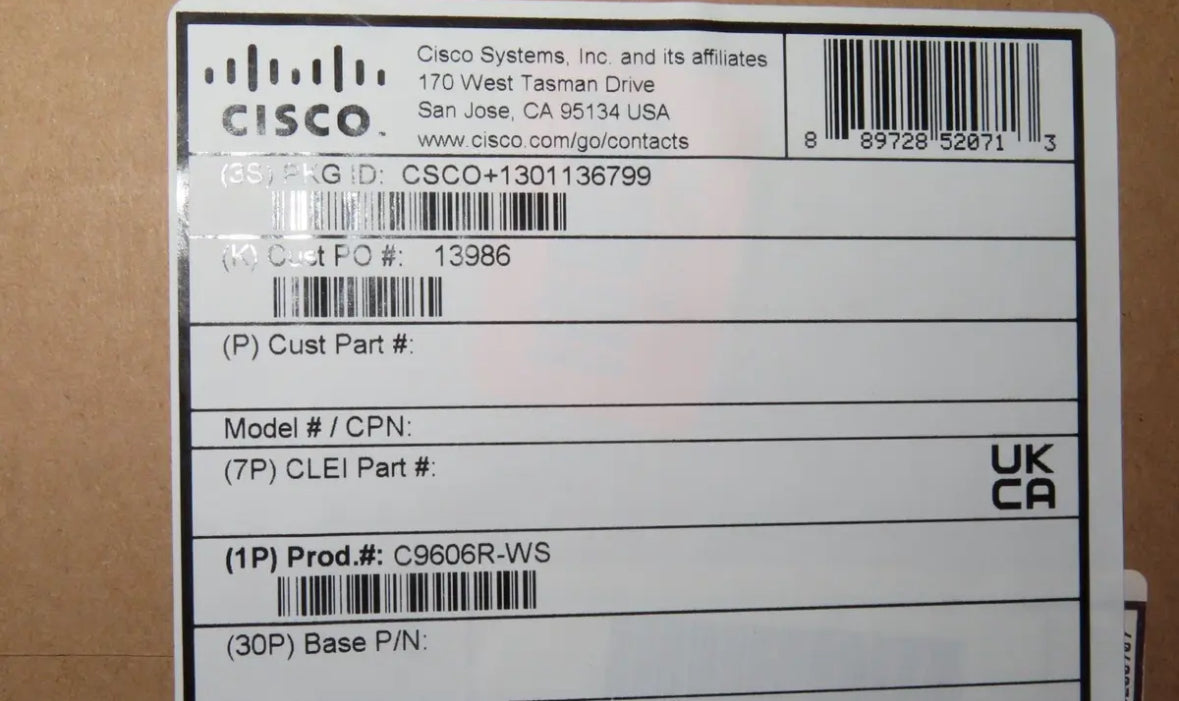 Cisco C9606R Catalyst 9600 Series Switch Chassis 6-Slot