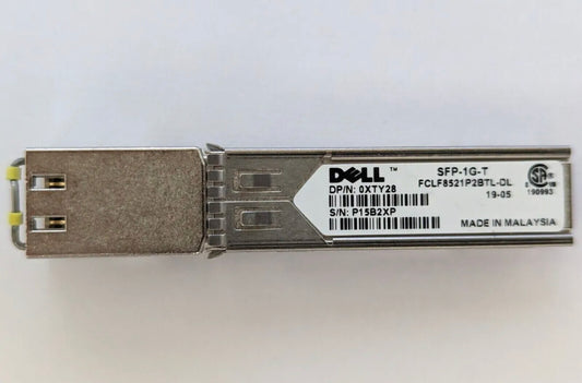 Dell SFP-1G-T FCLF8521P2BTL-DL 0XTY28 SFP-T 1GE RJ45 1000Base-T 100m module