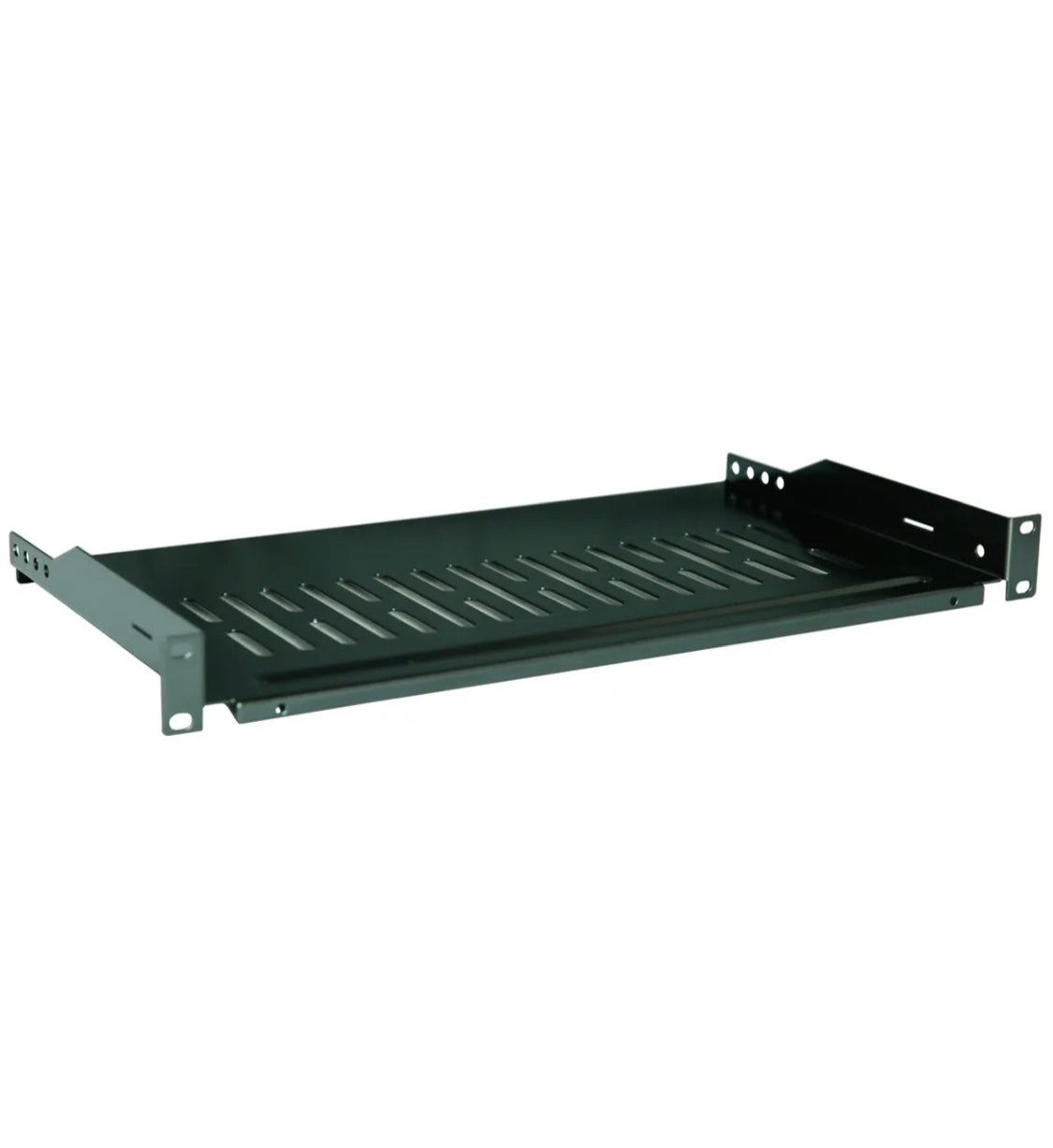1U 19-Inch Vented Rackmount Shelf for Network Cabinet Rack 9