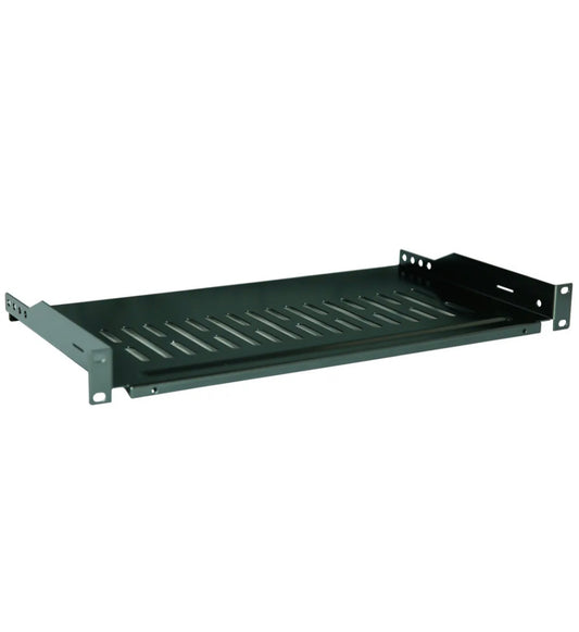 1U 19-Inch Vented Rackmount Shelf for Network Cabinet Rack 9" Deep