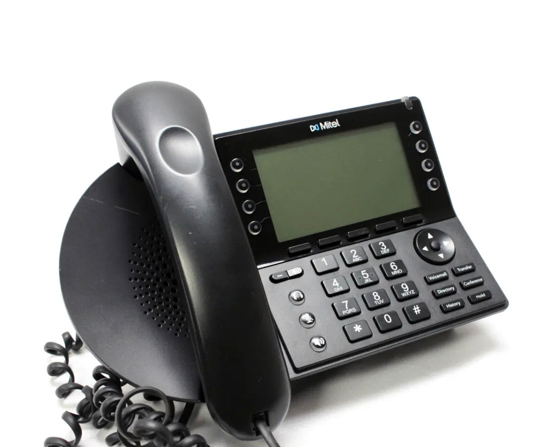 Mitel IP480G Gigabit 8-line VoIP System PoE Phone Stand and Handset