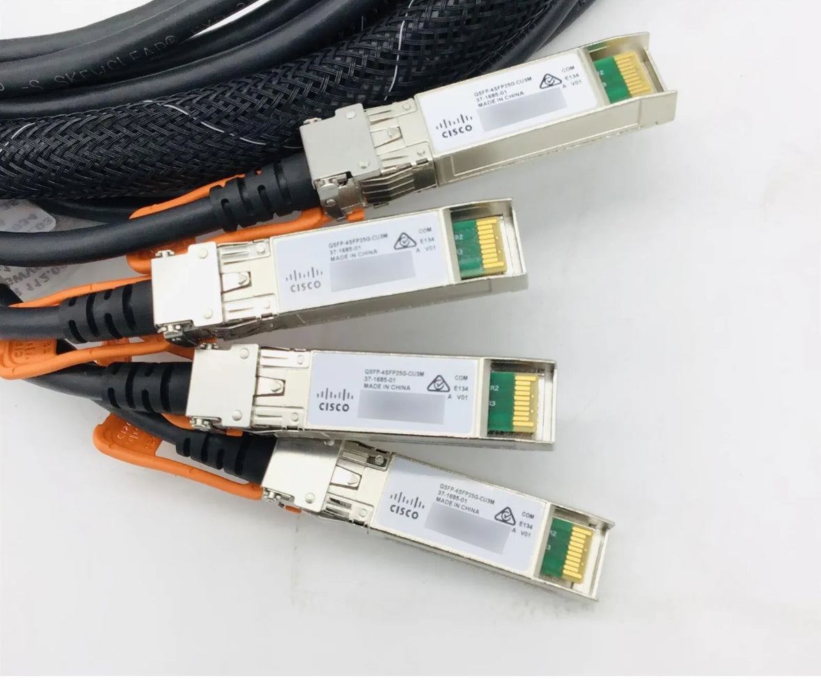 Cisco 100G QSFP28  to 4xSFP25G 3M Passive Direct Attach Copper Breakout Cable