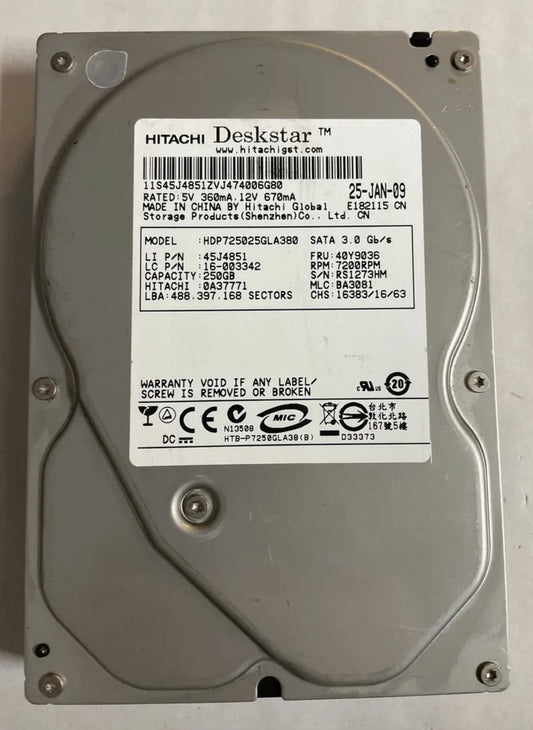 Hitachi 250 GB 0A37771 7200 U/min 3,5-Zoll-SATA-Festplatte