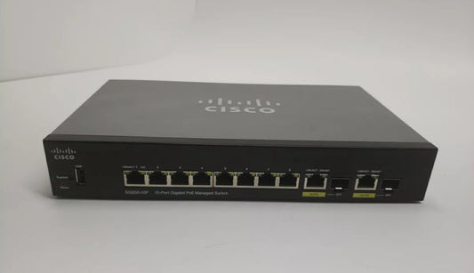 Cisco Systems SG350-10P / 10-Port Gigabit PoE Managed Switch W/ Power Supply