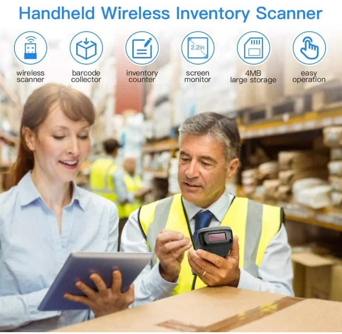 Eyoyo Inventory Scanner Wireless Barcode Scanner Data Collector For Warehouse