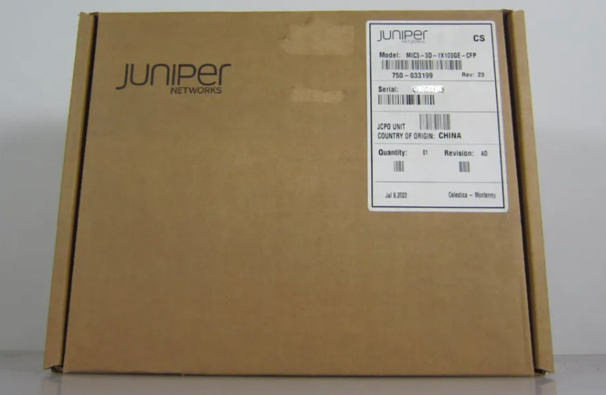 Juniper MIC3-3D-1X100GE-CFP 100-Gigabit Ethernet MIC with CFP Factory Sealed