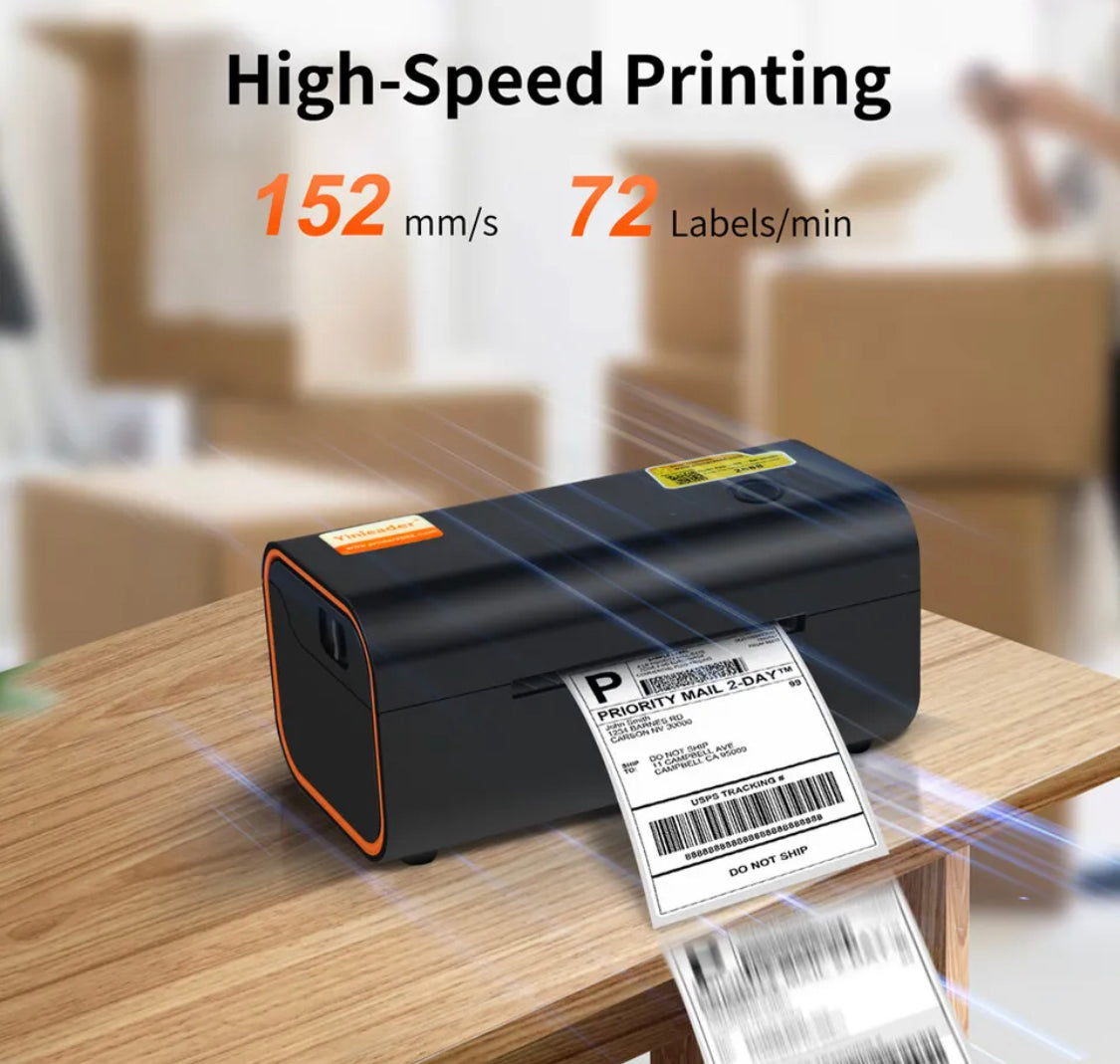4x6 Thermal Label Printer Shipping Label & Bluetooth for Amazon UPS Fe ...
