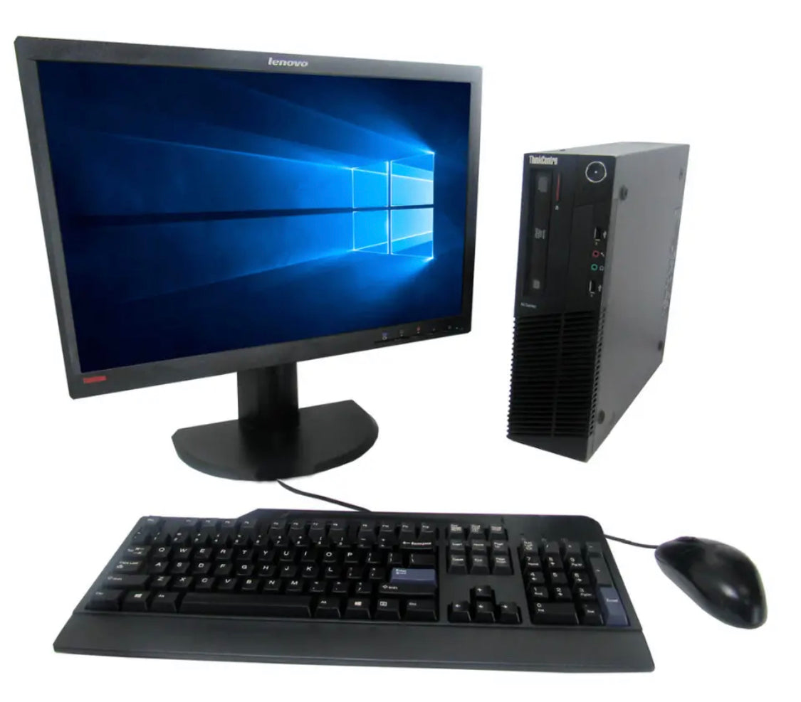 Lenovo Desktop Corei5 with 16GB RAM / 512GB SSD Windows 10 Single 22"LCD