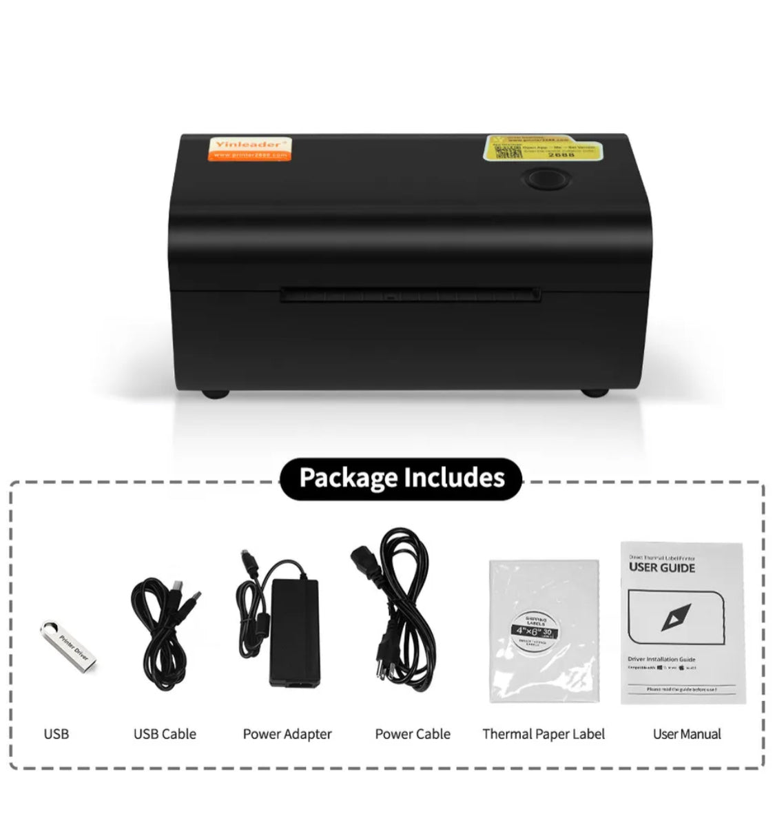 4x6 Thermal Label Printer Shipping Label & Bluetooth for Amazon UPS FedEx