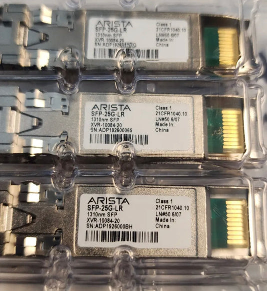 Arista SFP-25G-LR transceiver, up to 10km over single-mode fiber