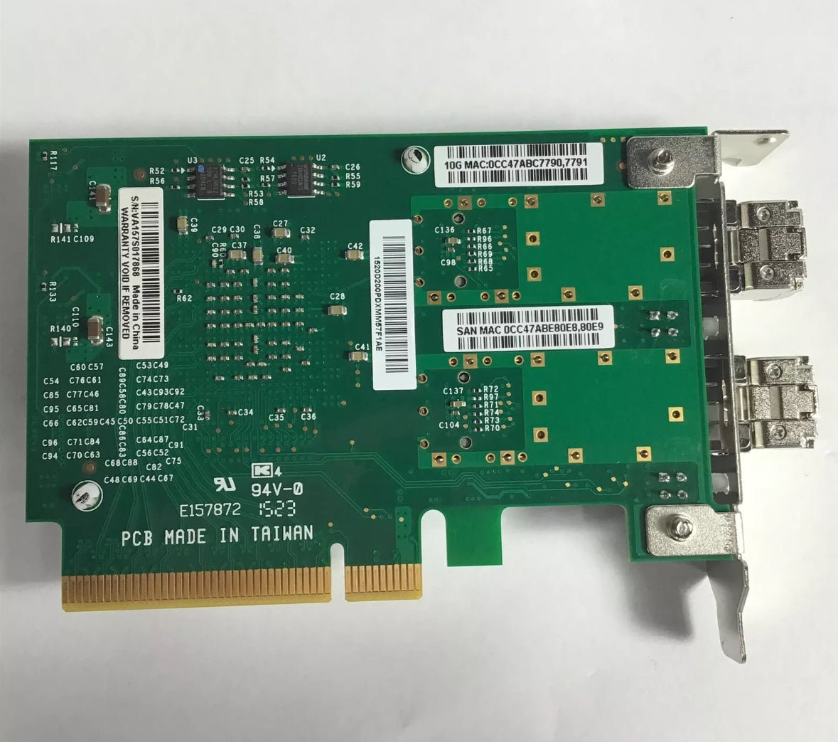 SuperMicro AOC-STGN-I2S Dual Port 10GB SFP+ Adapter Card w/ 2x SFP-10G-SR-C