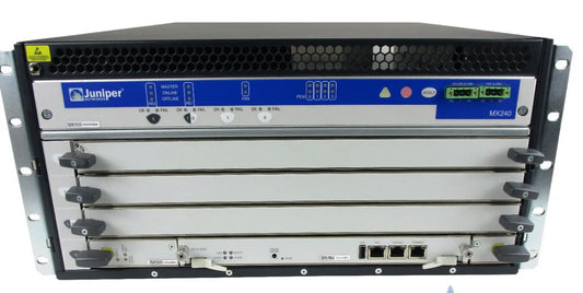 Juniper MX240BASE-AC  Chassis BUNDLE with 1x SCB-MX960 | 1x RE-S-2000-4096 2x PWR-MX480-1200-AC, and
1x FFANTRAY