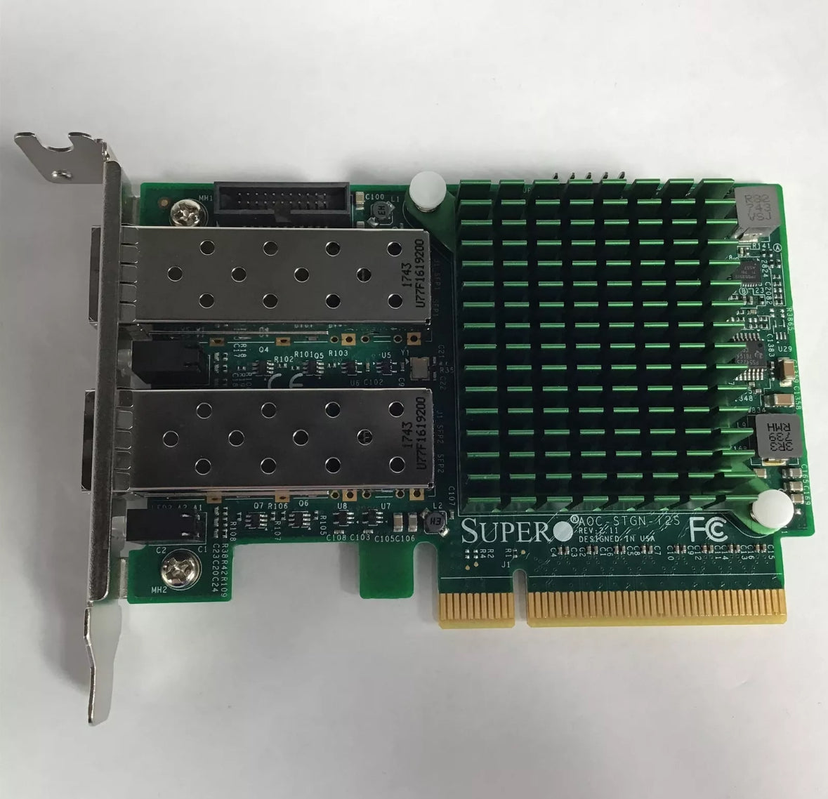 SuperMicro AOC-STGN-I2S Dual Port 10GB SFP+ PCIe Adapter Card Low Profile